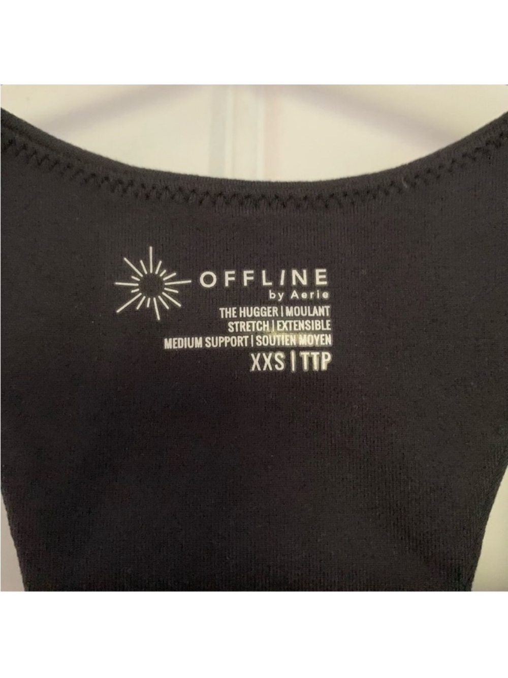Aerie Sports Bra XXS Workout Black - Picture 5 of 8